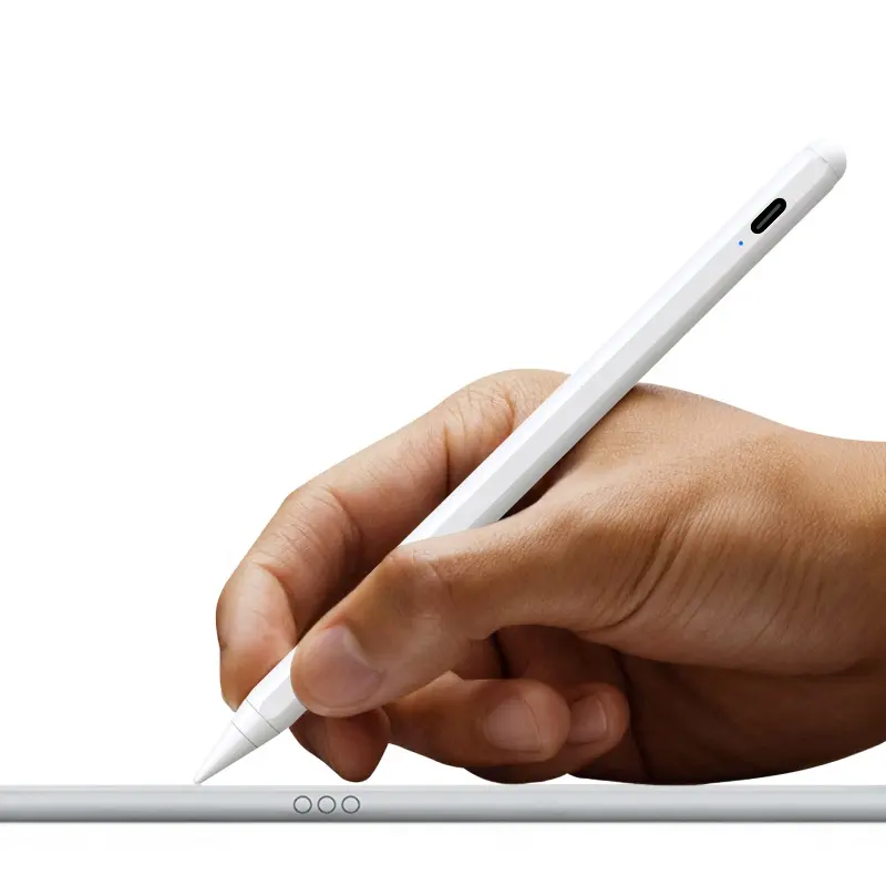 Pena Stylus pintar layar sentuh Tablet aluminium Aloi tekstur asli baterai tahan lama performa tinggi untuk Apple Ipad
