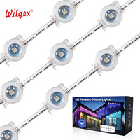 Luces LED RGB Inteligentes para Exteriores 2025, Doble Control, Permanentes, Resistentes al Agua IP67, Sincronización con Música, Precio de Fábrica, 5 Años de Garantía