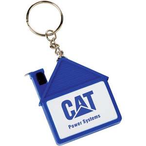 Regalos Promocionales Personalizados para Agentes Inmobiliarios y Contratistas de Mejoras del Hogar: Cinta Métrica con Botón de Liberación y Etiqueta para Llaves - Product Image 1