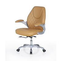 Chaise de client pour salon de manucure et pédicure Kangmei, en cuir synthétique, hauteur réglable, structure métallique, siège rotatif, accoudoirs fixes