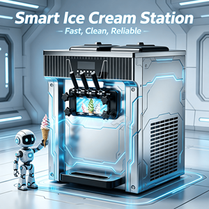 Máquina Expendedora de Helados de Acero Inoxidable, Compresor Duradero, Bajo Mantenimiento, Alto Rendimiento para Parques de Atracciones - Product Image 6