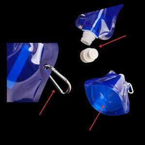 Sac pochette pliable en plastique pour bouteille d'eau, personnalisé, imprimé sur mesure, 480-500 ml, portable et réutilisable, pour emballage de boissons sportives, en stock chez le fabricant - Product Image 5