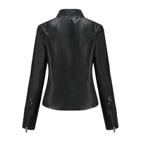 Chaqueta Corta Acolchada de Piel de Oveja con Capucha, Tinte Liso, Impermeable y Ligera