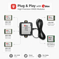 Antenne GNSS toutes bandes haute précision ANN-MB2 L1 L2 L5 E6 B3 avec support magnétique 5m SMA Mâle pour RTK, levés, drones et agriculture de précision