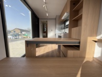 Rumah Kapsul Apple Pod Desain Baru Kelas Atas, Rumah Prefab Kecil dengan Teras Atap