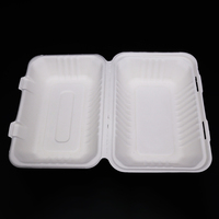 7*5 POUCES Pulpe de canne à sucre Flip-Top Box Prix Avorable Conteneurs alimentaires à emporter Matériau de bagasse durable pour les déjeuners