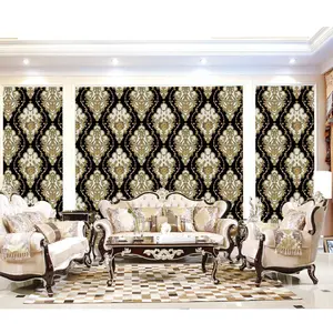 定制现代奢华花卉图案墙面涂料壁纸客厅3d家居装饰