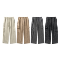 YKH 358GSM Lavado ácido Pantalones de chándal de gran tamaño de peso pesado Tela de algodón Ropa de calle Pantalones de hombre de alta calidad con logotipo propio personalizado