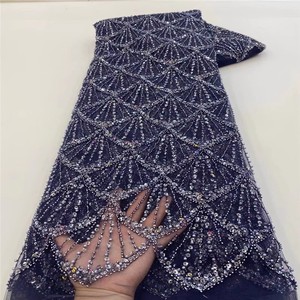 NI.AI Tela <span class=keywords><strong>de</strong></span> Malla con Lentejuelas y Perlas, Ecológica, en Oferta, para <span class=keywords><strong>Vestidos</strong></span> <span class=keywords><strong>de</strong></span> Novia - Product Image 1