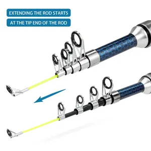 Bộ cần câu và máy câu LUSHAZER, cần câu thu gọn, máy câu quay, bộ dụng cụ câu cá, dây câu, móc câu, mồi mềm, mồi spoon, mồi crankbait kèm túi - Product Image 4