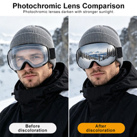 Lunettes de ski photochromiques, protection UV400, verres polarisés anti-buée, lunettes de sport pour la neige, lunettes de snowboard personnalisées