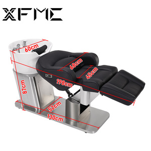 XFMC lüks elektrik ayarlanabilir saç Spa yıkama şampuan sandalye yatak kuaför salonu yıkama sandalye berber dükkanı için kase ile elektrikli - Product Image 6