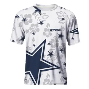 Benutzer definiert gedruckt mit jedem Namen und Nummer Baumwolle T-Shirt Neues Design Pacific Island Design Nfl American Football Team Baumwolle T-Shirt