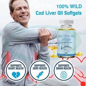 Capsules d'huile de foie de morue biologique halal Ausreson pour adultes, 1000 mg, produits de beauté, complément alimentaire en vrac - Product Image 2