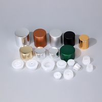 Capuchon à vis en aluminium et plastique avec bouchon intérieur d'étanchéité pour l'emballage de flacons cosmétiques