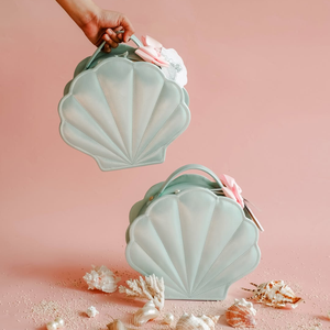 <strong>Baby</strong> Shower First Curl <strong>Memory</strong> <strong>Box</strong> Leather Giveaway Flip Custom Seashell Shaped Newborn <strong>Baby</strong> Gift <strong>Box</strong> Set Newborn with Bow Handle - Product Image 6
