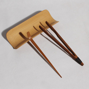 Cérémonie du thé en bambou : Six accessoires essentiels – Cuillère à thé, aiguille à thé, spatule à thé, cuillère à thé et ensemble de service – Kit tout-en-un en bambou naturel - Product Image 3