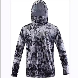 เสื้อฮู้ดดี้ตกปลาแบบมีหน้ากาก ป้องกันรังสียูวี UPF 50+ แห้งเร็ว น้ำหนักเบา ระบายอากาศได้ดี แขนยาว ขนาดสั่งทำพิเศษ พิมพ์ลายแบบซับลิเมชั่นเต็มตัว - Product Image 4