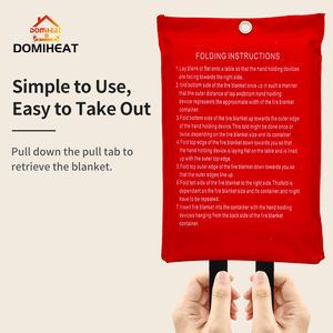 Couverture de protection incendie de qualité industrielle 1.2*1.2m résistante à la chaleur et au feu - Product Image 3