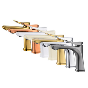 Brass Basin Faucet Single Handle Deck Mounted Ceramic Valve Core For Bathroom Sink - Product Image 3