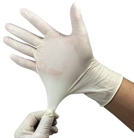 Gants d'examen médicaux en latex poudrés, gants jetables en latex, gants en latex - Médicaux, sans poudre, blancs