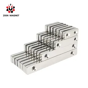 A large number of neodymium magnets in stock blocks magnetic stick