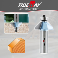 Tideway Fraise à chanfreiner en carbure de tungstène de qualité industrielle pour contreplaqué, outil de fraisage pour bois CNC OEM/ODM