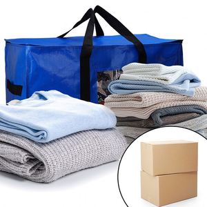 PE Window Woven Moving <b>Bag</b> Heavy Duty Storage Large Capacity PP Tote Reusable Foldable Packing for Quilt Clothes Christmas - Product Image 4