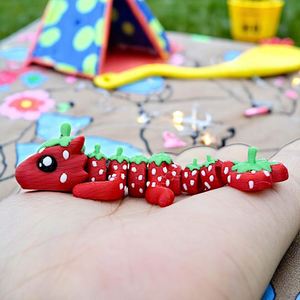 3D Printed Wood Easter Decoration Ornament Creative Gift Realistic Cute Strawberry Dragon Children's <b>Educational</b> <b>Toy</b> - Product Image 2