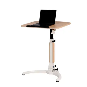 One leg pneumatic Height adjustable stand up lift desk Gas Spring Riser Ultra Slim Sit to Stand Desk Office Workstatio