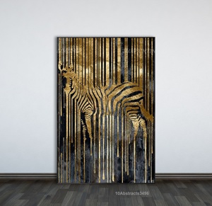 <span class=keywords><strong>Peinture</strong></span> à l'huile d'un cheval <span class=keywords><strong>moderne</strong></span> décoratif à la main, motif Animal, cheval, sur toile - Product Image 2