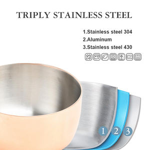 <span class=keywords><strong>Set</strong></span> di <span class=keywords><strong>Pentole</strong></span> Premium TIANXING in Acciaio Inox a 3 Strati, Casseruola Oro Rosa per Induzione, <span class=keywords><strong>Set</strong></span> di <span class=keywords><strong>Pentole</strong></span> e Padelle da Cucina - Product Image 4