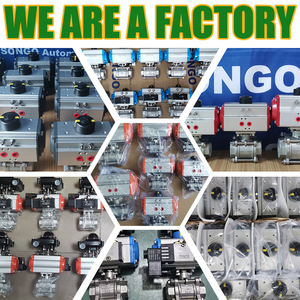 SONGO 2 Way 12V 24V DN50 2inch 3 Piece 304 Stainless Steel Pneumatic Water Flow Control Pneumatic Ball Valve