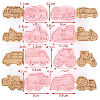 Lot de 8 emporte-pièces pour biscuits, série véhicules (voiture, avion), emporte-pièces à fondant, moules à biscuits