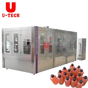 U TECH macchina automatica per riempire le bottiglie di pasta di pomodoro macchina per l'etichettatura di Ketchup per la salsa di latte