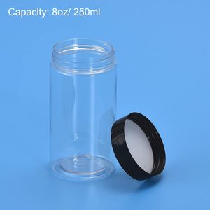 High Quality Biodegradable Plastic <b>Large</b> Capacity 50ml 60ml 80ml 100ml 200ml 250ml 500ml PET Plastic <b>Jar</b> with Aluminum Lid - Product Image 4