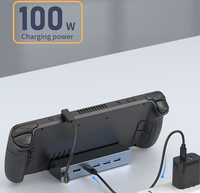 Station d'accueil Steam Deck 6 en 1 Steam Deck Rog Ally Station d'accueil Stand 3 * USB 3.0 HDTV 4K60Hz Gigabit Ethernet PD 100W Hub