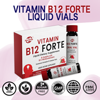 Complément alimentaire liquide à la vitamine B12 aromatisé à la framboise, certifié HACCP, pour le soutien énergétique, 10 flacons buvables