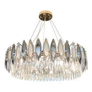 European Living Room Hanging <b>Lights</b> Modern smoke grey <b>Crystal</b> Round <b>Crystal</b> Luxury <b>Chandelier</b> - Product Image 5