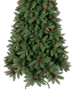 <b>Artificial</b> Pvc Fireproof Red Berry Christmas <b>Tree</b> Plastic Pencil Christmas <b>Tree</b> Home Decoration Slim Green Christmas <b>Tree</b> - Product Image 3