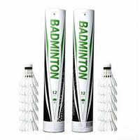 Volants de badminton professionnels en plumes de canard de classe B, légers, à haute élasticité, sensation de frappe douce, niveau tournoi