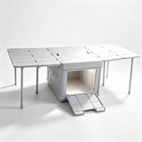 Boîte de rangement pliable multifonctionnelle pour le camping avec plateau de table, en plastique PP imperméable, organisateur de coffre de SUV, pour l'extérieur