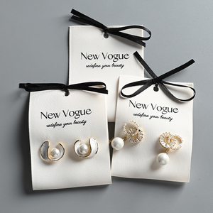 Tùy chỉnh in thẻ giấy Bông tai bao bì thẻ giấy hiển thị các tông logo thương hiệu trang sức in thẻ giấy chủ nhãn - Product Image 4