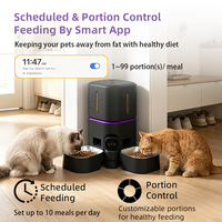 Distributeur automatique de nourriture pour chats OEM 7L à double bol pour 2 chats, enregistrement vocal, audio bidirectionnel, minuterie, distributeur intelligent avec caméra HD 1080P