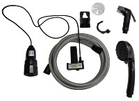 Ensemble de douche électrique portable rechargeable 2600 mAh en plastique, intelligent, autonomie de 50 à 60 minutes pour le camping en plein air et les voyages d'été