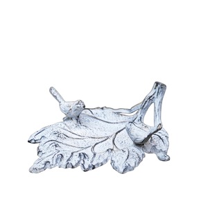 Mangeoire à oiseaux en fonte avec figurines d'oiseaux, plat décoratif pour l'alimentation des oiseaux en extérieur pour jardin, patio et cour - Product Image 5