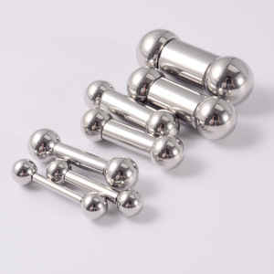 YICAI, 1 pieza, tamaño <span class=keywords><strong>grande</strong></span>, 316L, acero quirúrgico, barra roscada interna, anillos para pezón de lengua, expansor de carne, <span class=keywords><strong>Piercing</strong></span> para lengua - Product Image 3