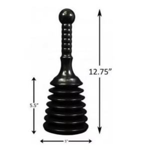 Déboucheur de toilettes accordéon noir avec plateau de rangement noir pour le nettoyage des toilettes - Product Image 4