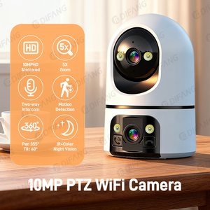 Ống kính kép trong nhà Wifi <span class=keywords><strong>Camera</strong></span> An Ninh tầm nhìn ban Đêm giám sát không dây IP PTZ <span class=keywords><strong>camera</strong></span> không dây WIFI video giám sát o-kam - Product Image 3