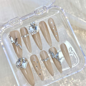 <span class=keywords><strong>Faux</strong></span> <span class=keywords><strong>ongles</strong></span> en acrylique faits <span class=keywords><strong>à</strong></span> la main de luxe Conceptions personnalisables pour une qualité de salon professionnel <span class=keywords><strong>à</strong></span> la maison - Product Image 2